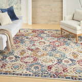 nourison grafix grf31 blue multicolor rug