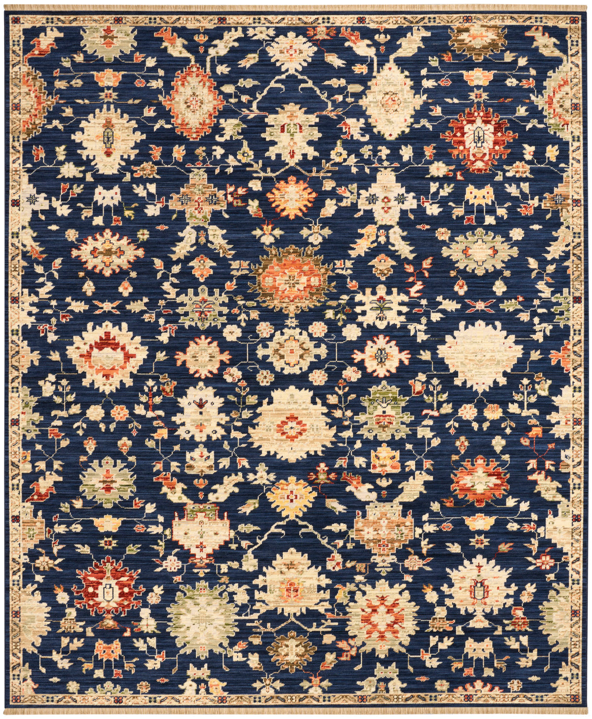 nourison antique bloom anb01 navy rug