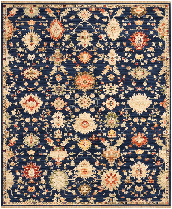 nourison antique bloom anb01 navy rug