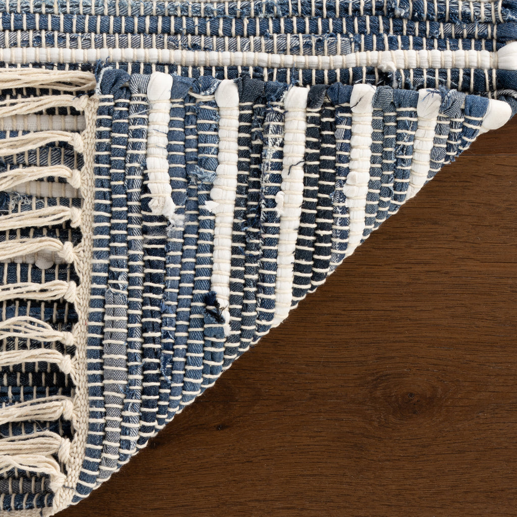 dash albert dira da2554 blue woven flatwoven cotton rug