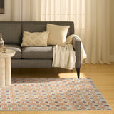 nourison nordic nrc14 rust multicolor rug