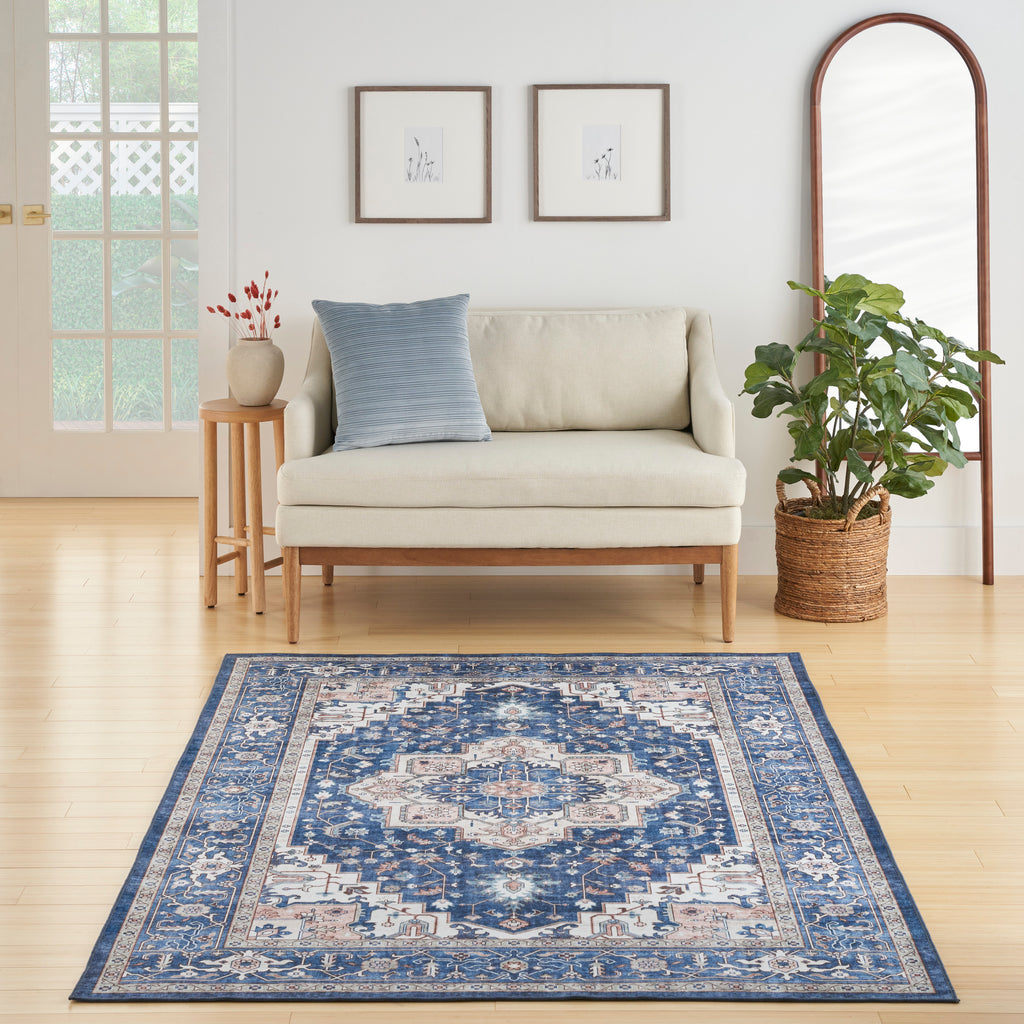nourison fulton ful10 navy ivory rug