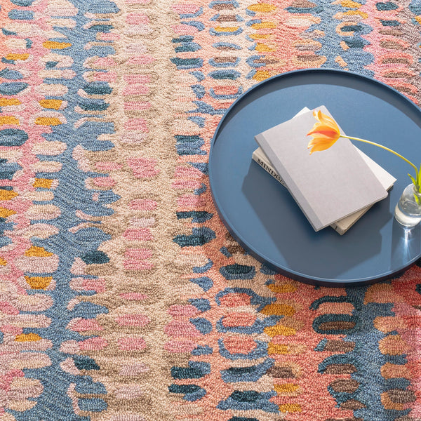 dash albert paint chip da1832 coral hand hooked wool rug