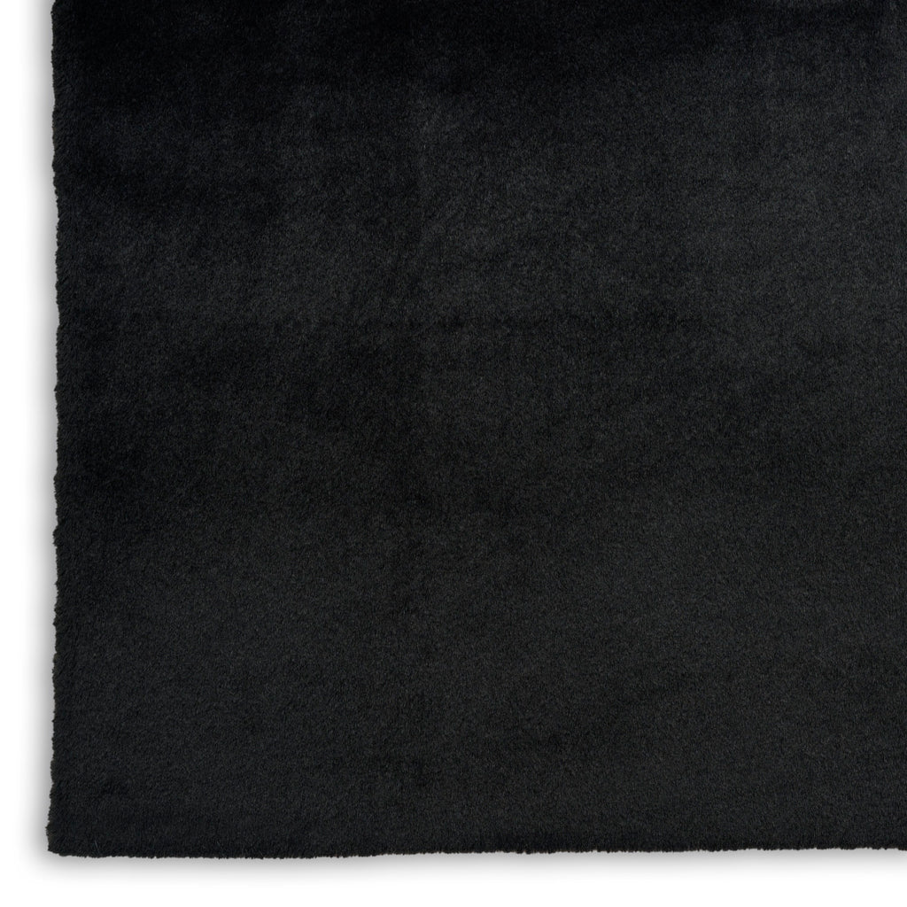 nourison soft plush rabbit fur sff01 black rug