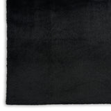 nourison soft plush rabbit fur sff01 black rug