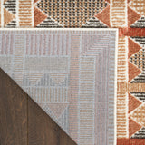 nourison nordic nrc06 rust multicolor rug