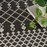nourison positano pos02 black rug