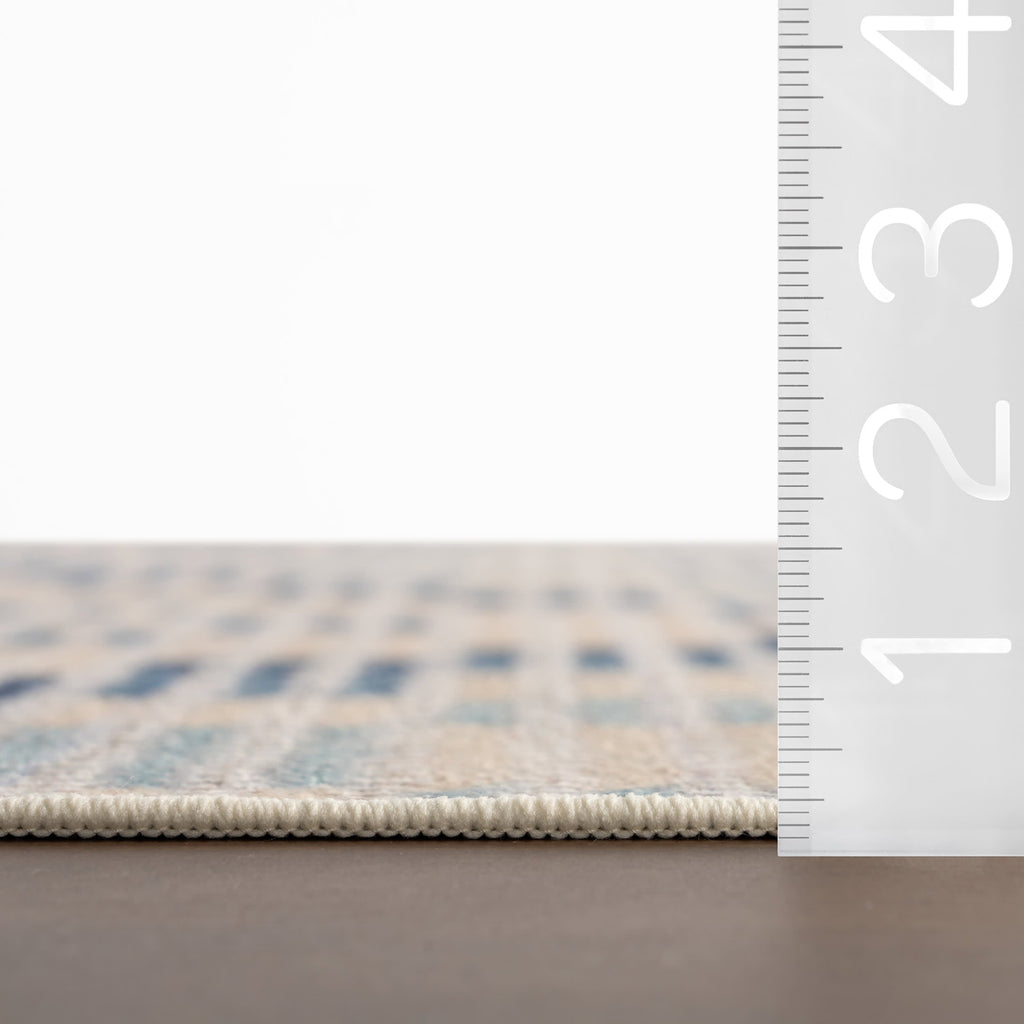 annie selke mw orzalla da2522 blue machine washable polyester rug