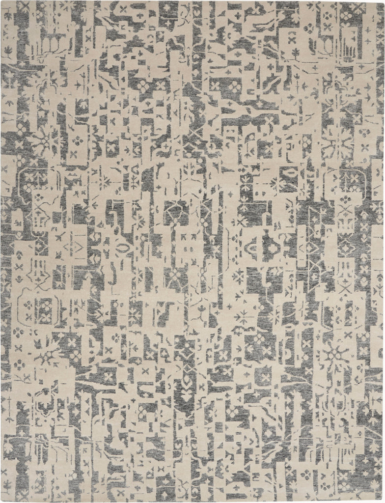 nourison silk shadows sha19 ivory grey rug