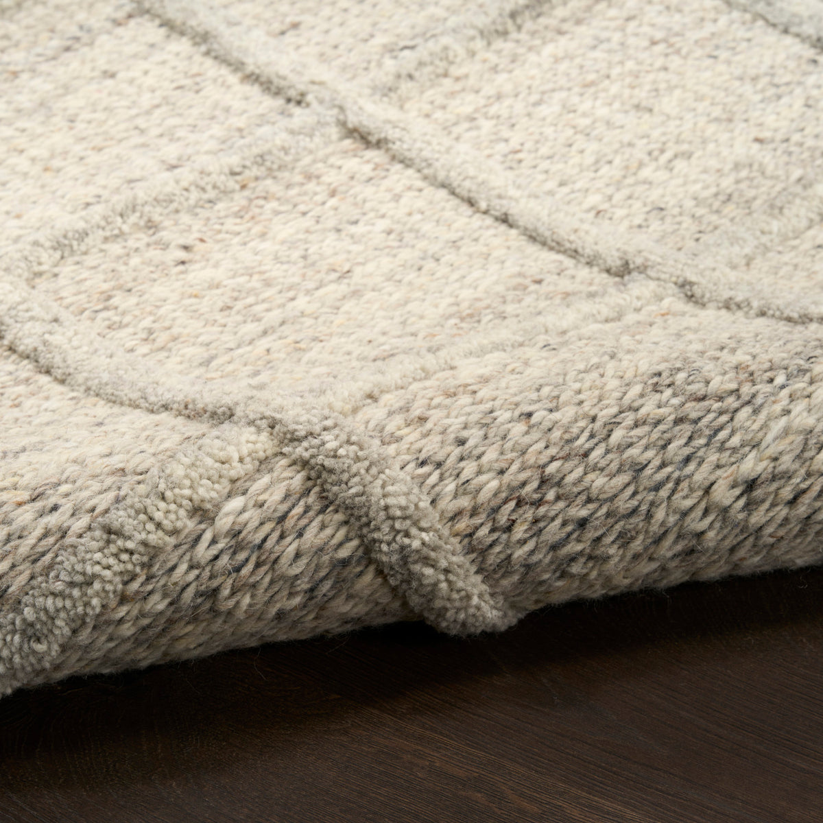 nourison pure framework fra01 silver rug