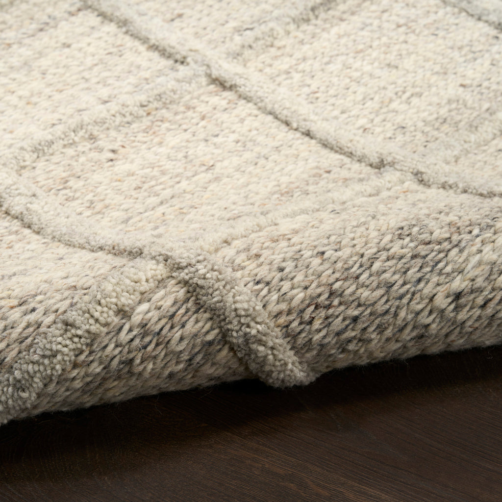 nourison pure framework fra01 silver rug