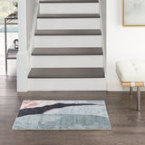 nourison silk shadows sha25 blue pink rug