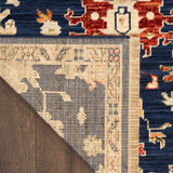 nourison antique bloom anb01 navy rug