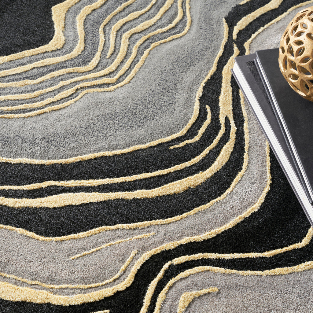 nourison prismatic prs31 charcoal grey rug