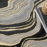 nourison prismatic prs31 charcoal grey rug