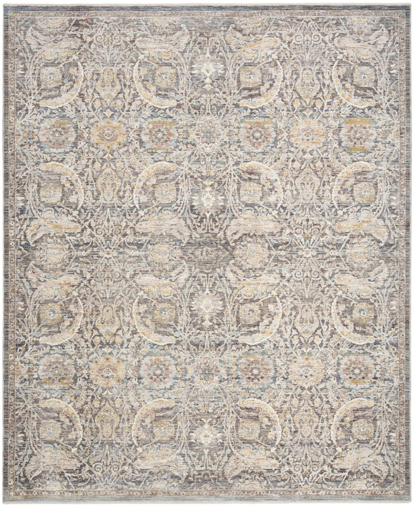 nourison antique fusion anf03 charcoal multicolor rug