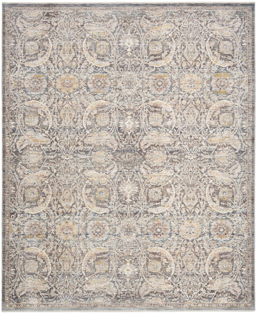 nourison antique fusion anf03 charcoal multicolor rug