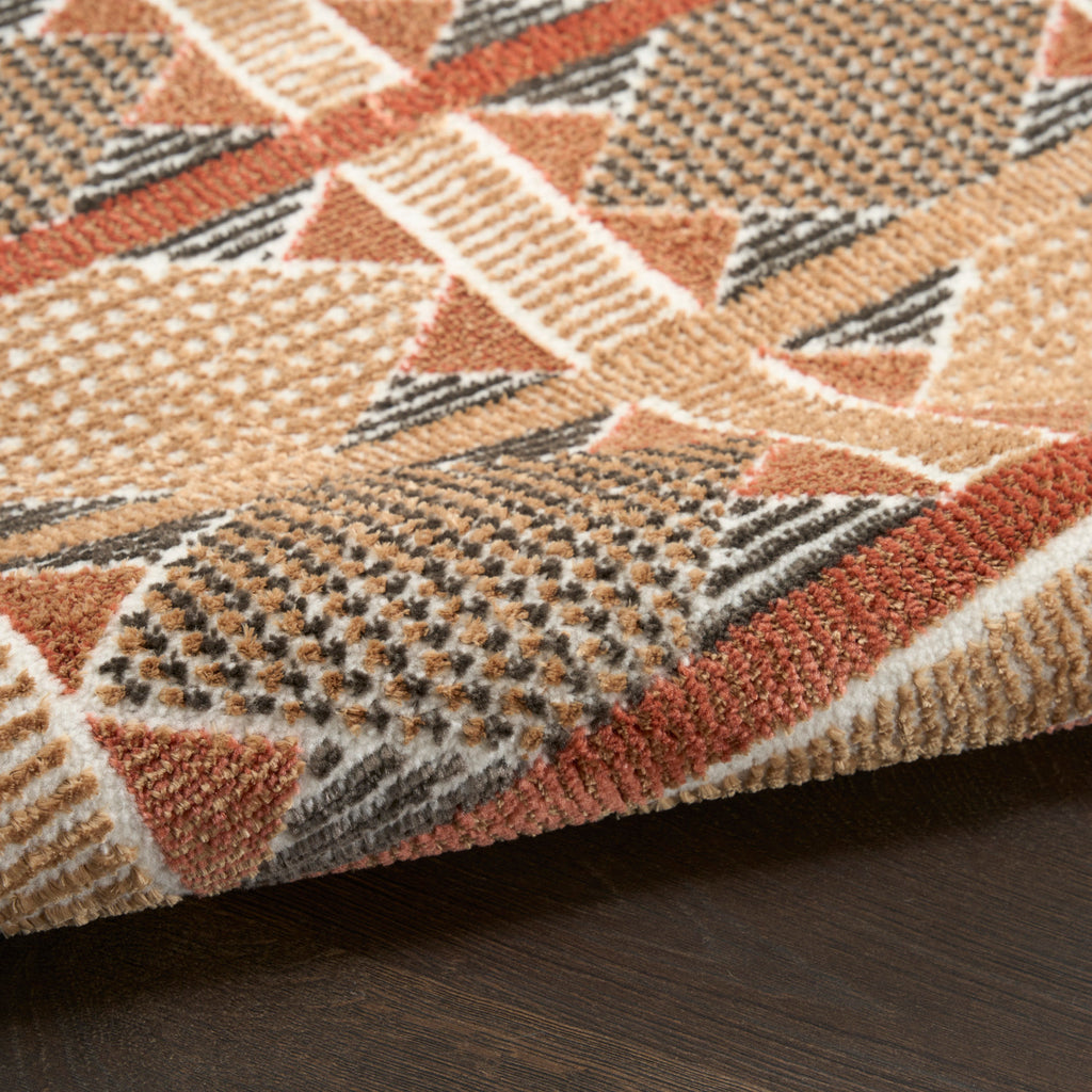 nourison nordic nrc06 rust multicolor rug
