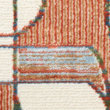 nourison nordic nrc17 ivory rust rug