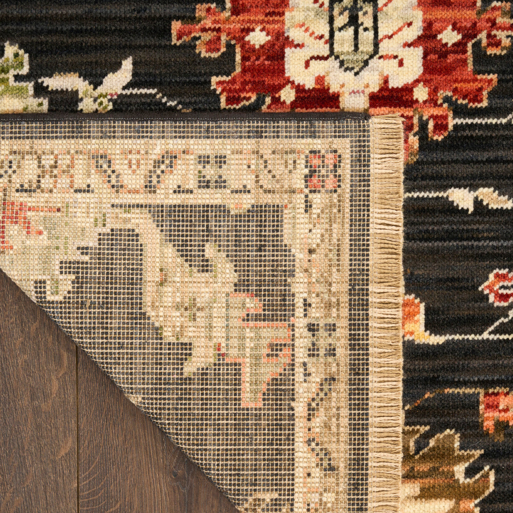nourison antique bloom anb01 black rug