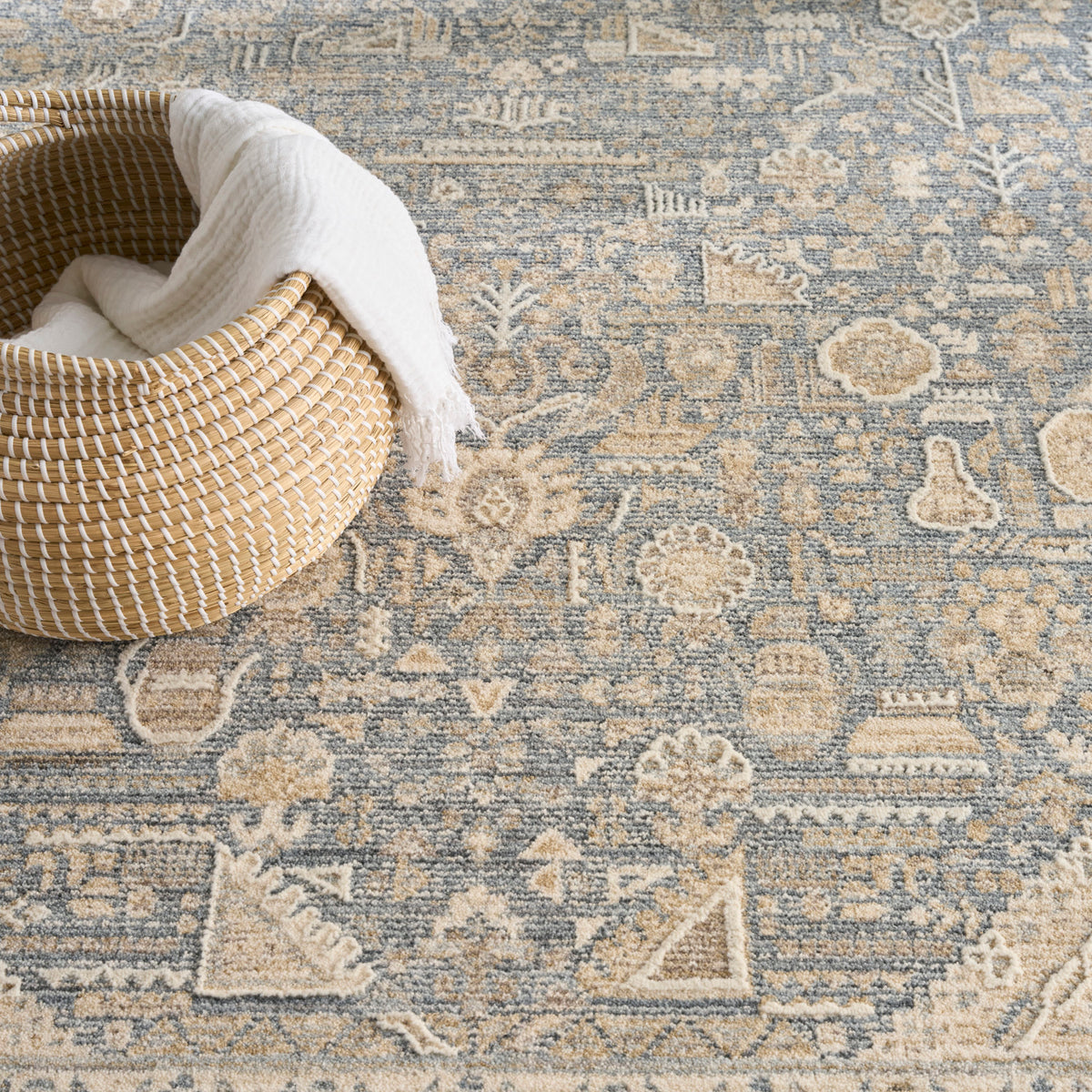 nourison retreat ret03 ivory blue rug