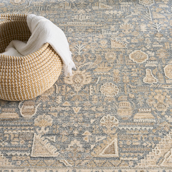 nourison retreat ret03 ivory blue rug