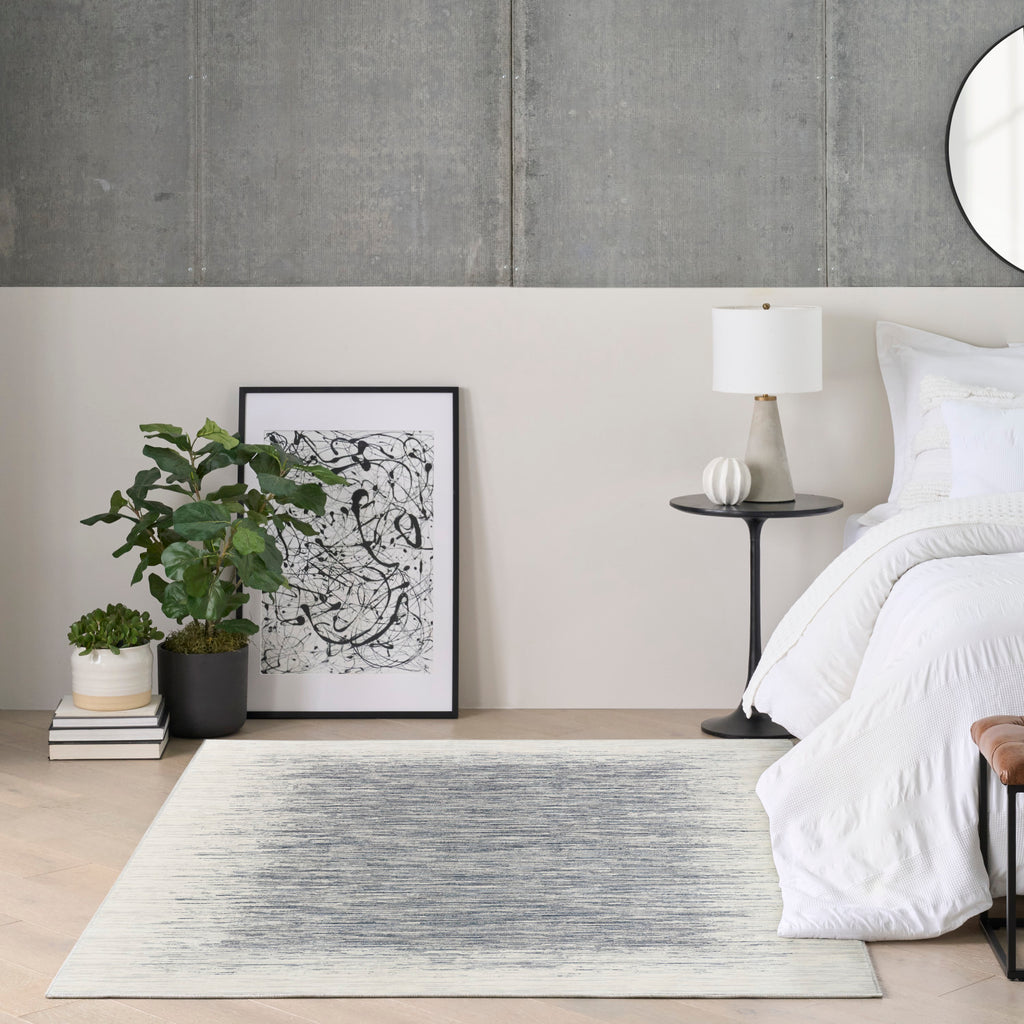 nourison grand street grn04 ivory blue rug