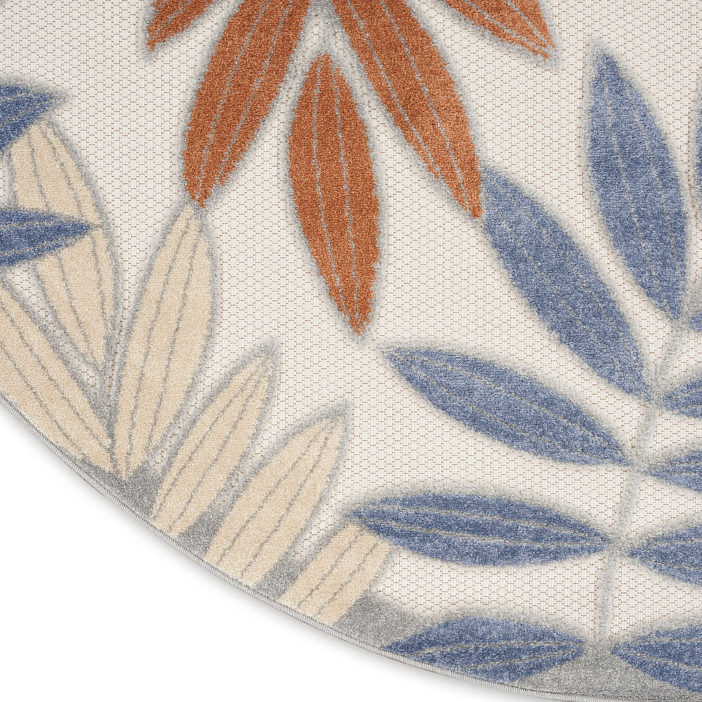 nourison aloha alh18 blue mocha rug