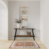 nourison astra machine washable asw20 rust ivory rug