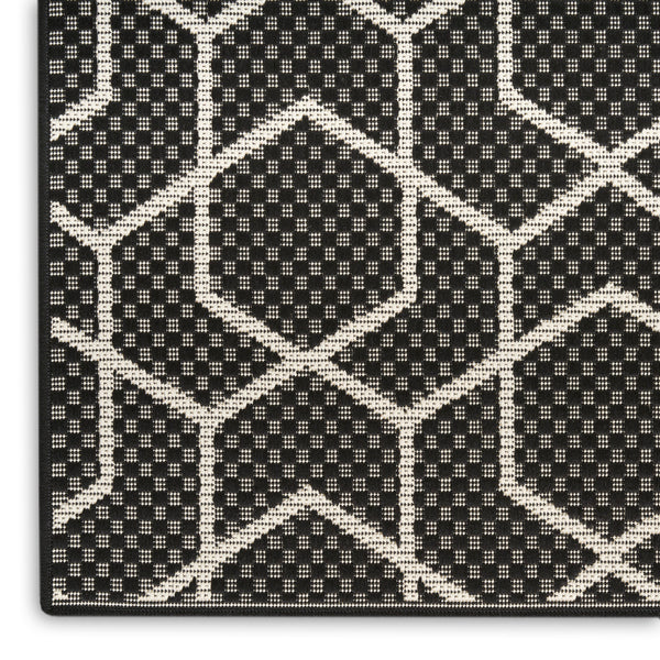 nourison horizon indoor outdoor hoz01 black rug