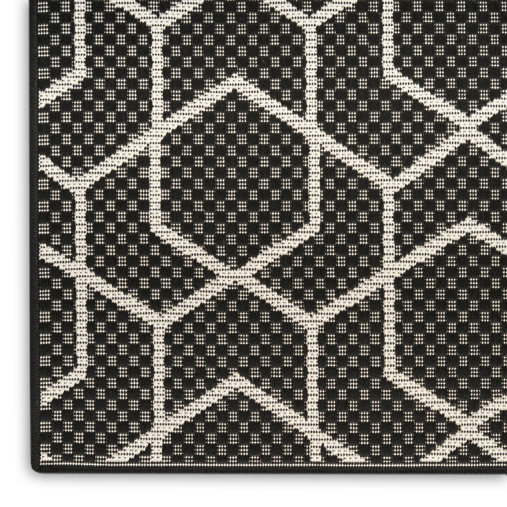 nourison horizon indoor outdoor hoz01 black rug