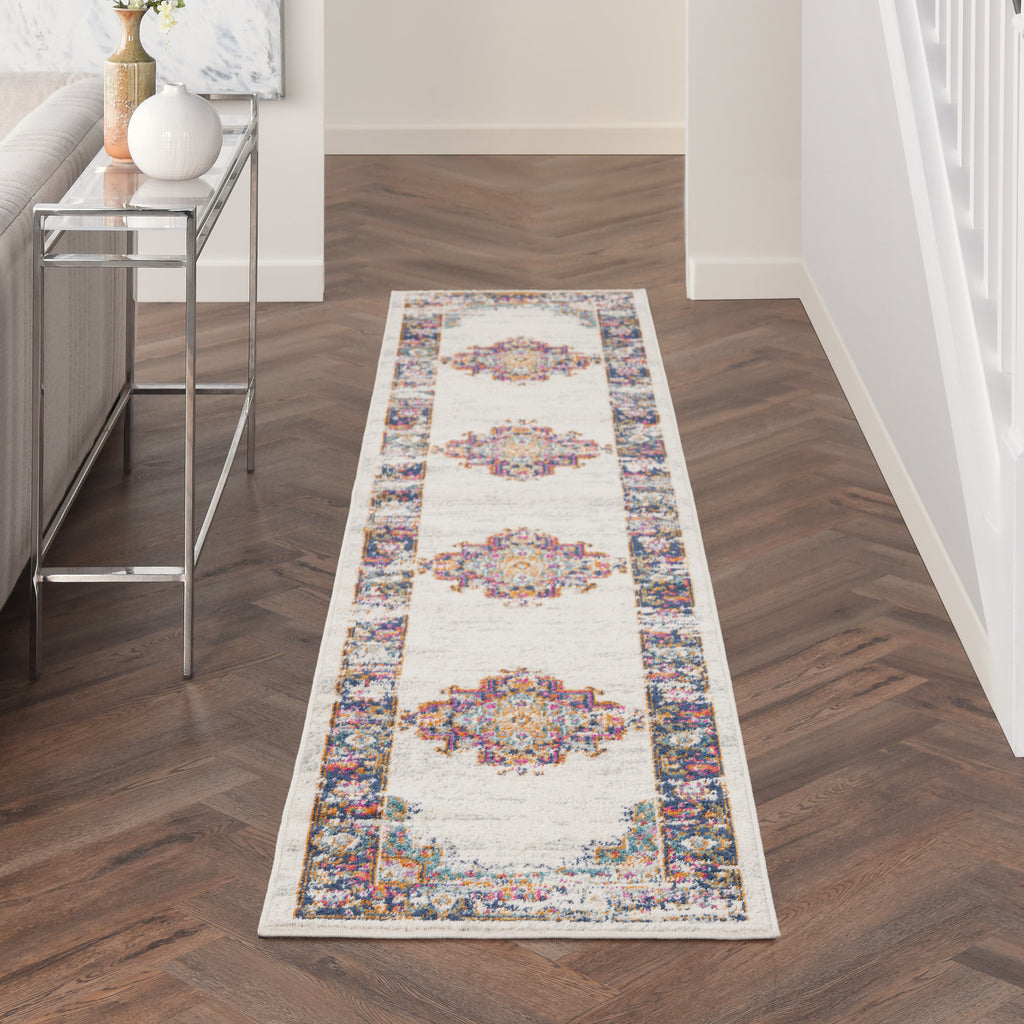 nourison passion psn03 ivory blue rug