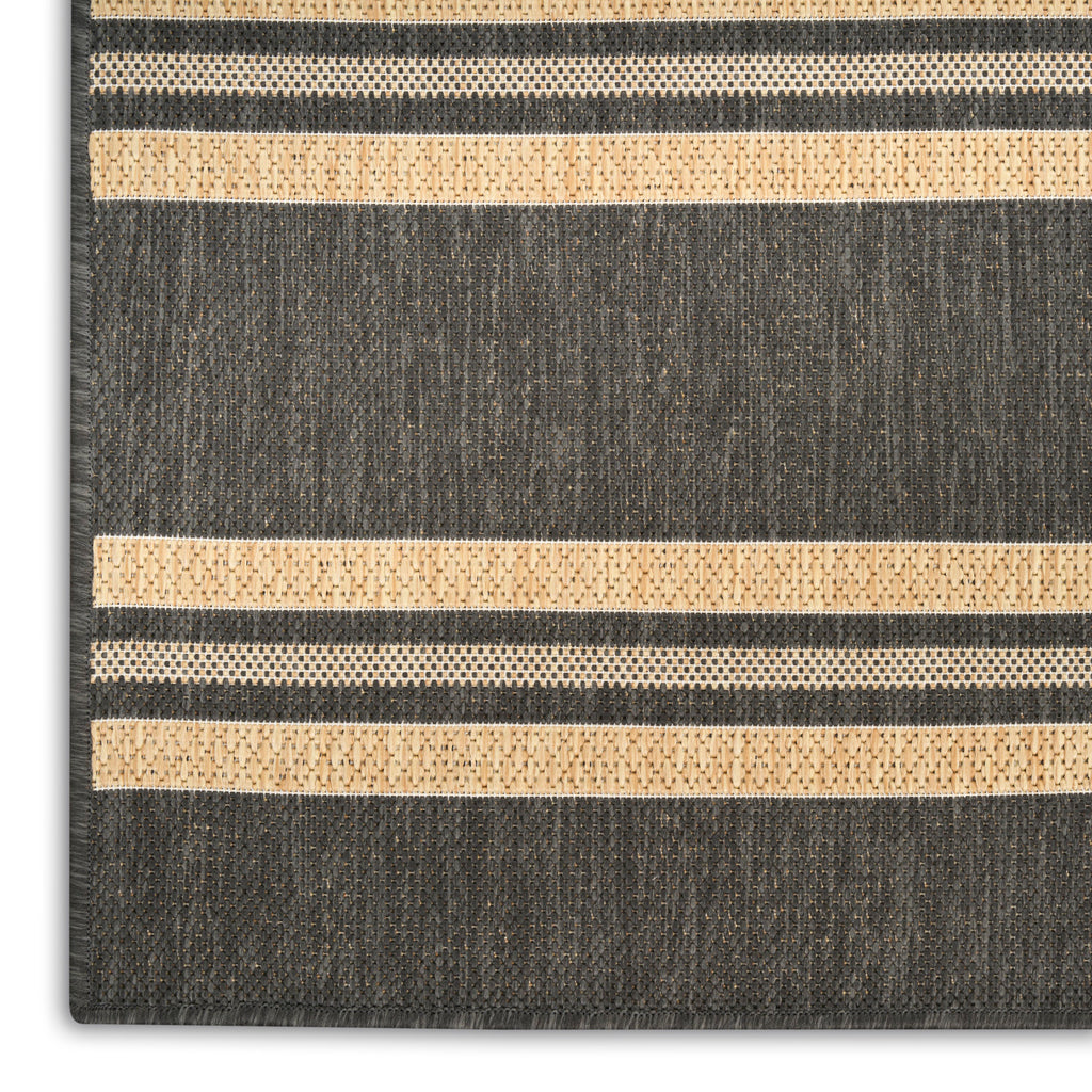 nourison horizon indoor outdoor hoz05 charcoal rug