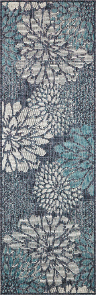 nourison garden oasis goa06 navy rug