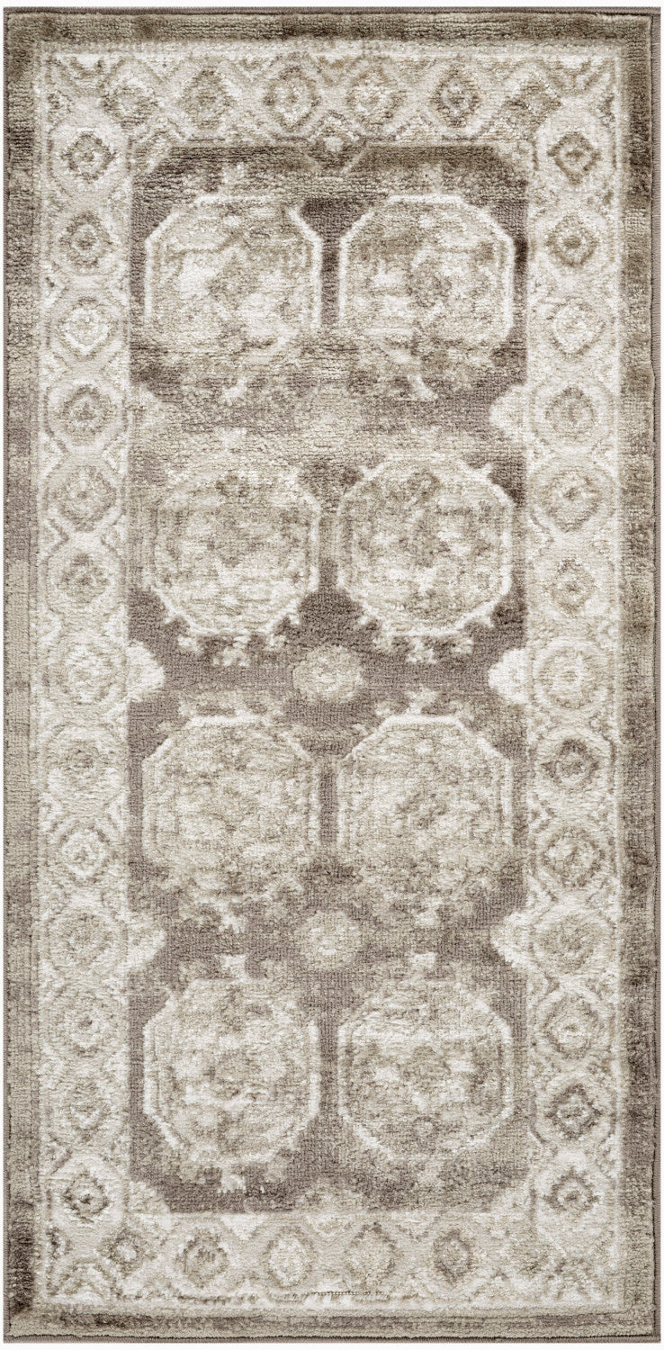nourison dekor dek01 ivory brown rug