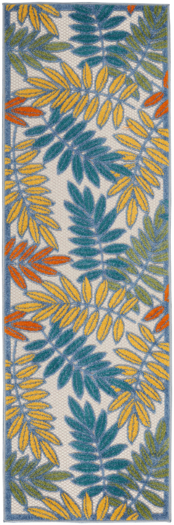 nourison aloha alh18 ivory multi rug