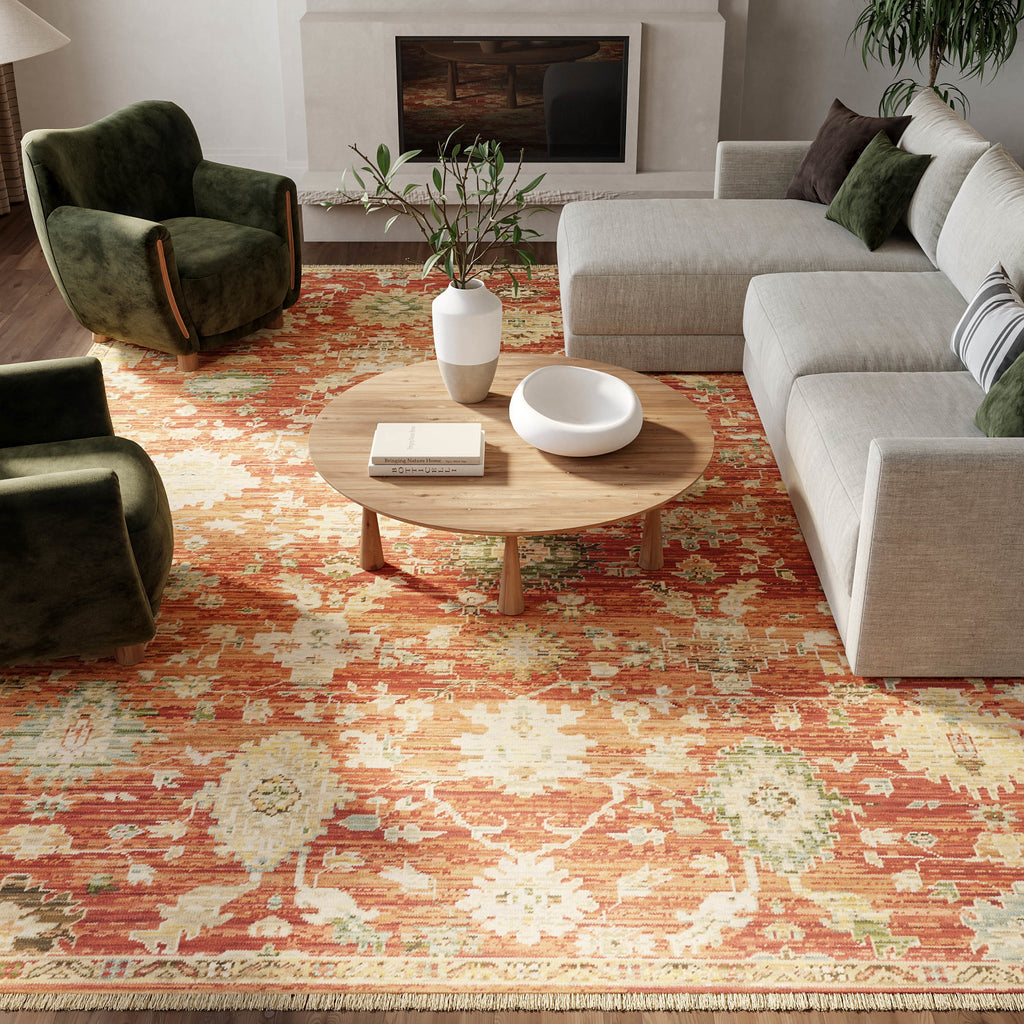 nourison antique bloom anb01 brick rug