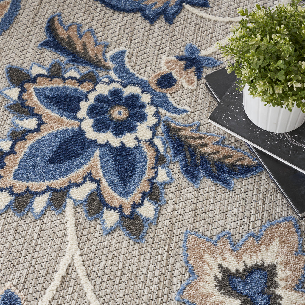 nourison aloha alh31 blue grey rug