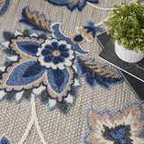 nourison aloha alh31 blue grey rug