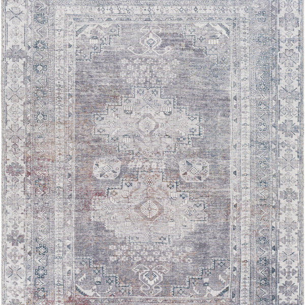 Hauteloom Eadestown EADE Charcoal Machine Made Chenille-Polyester Rug