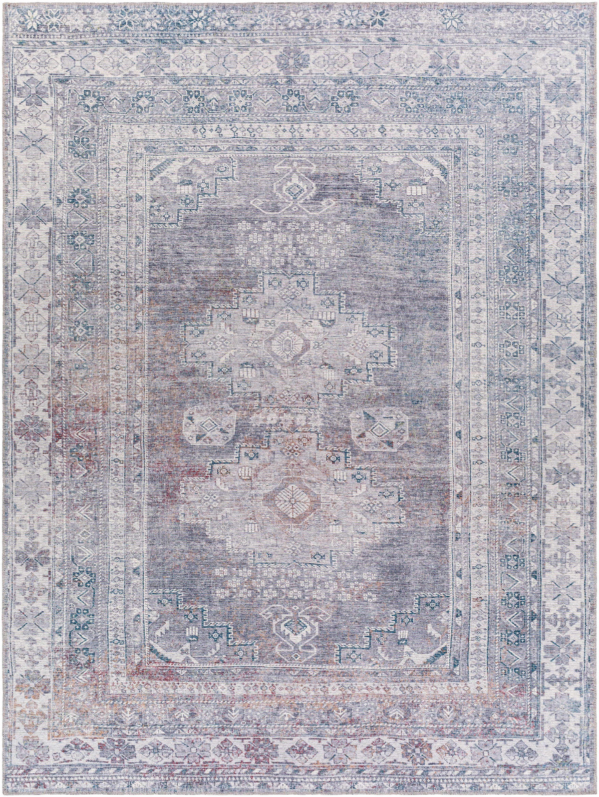 Hauteloom Eadestown EADE Charcoal Machine Made Chenille-Polyester Rug