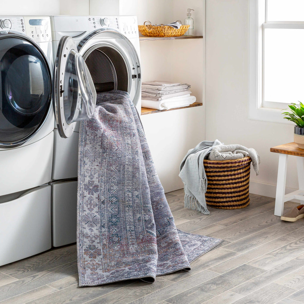 Hauteloom Eadestown EADE Charcoal Machine Made Chenille-Polyester Rug