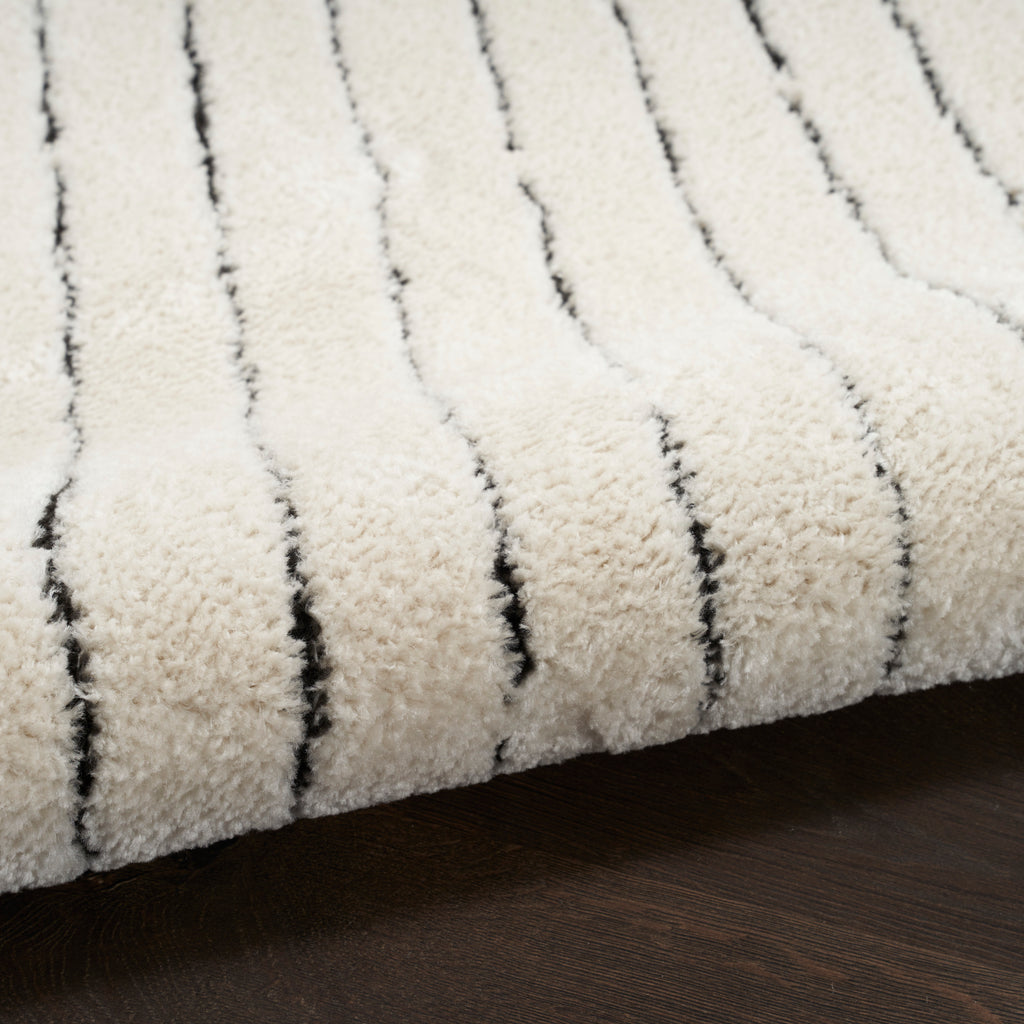 nourison modern comfort mnc01 ivory black rug