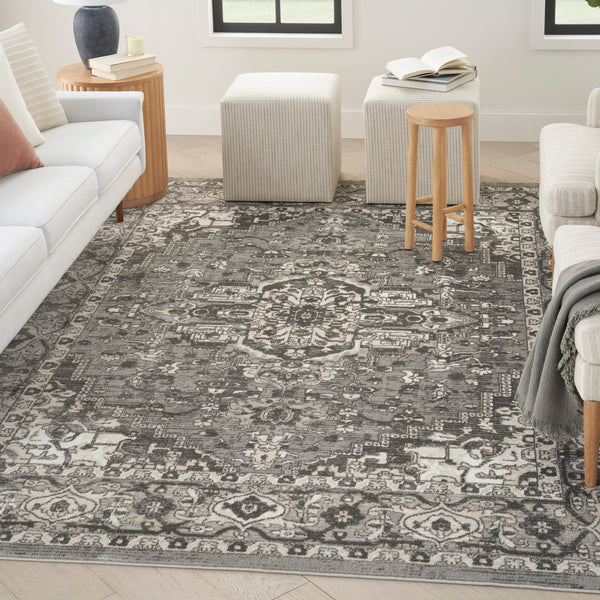 nourison quarry qua05 grey rug