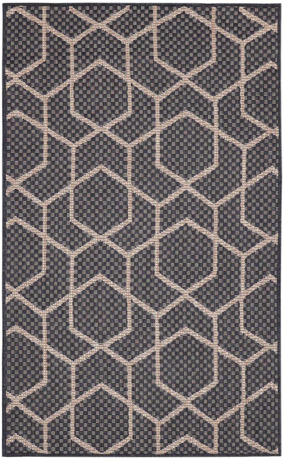 nourison horizon indoor outdoor hoz01 charcoal rug