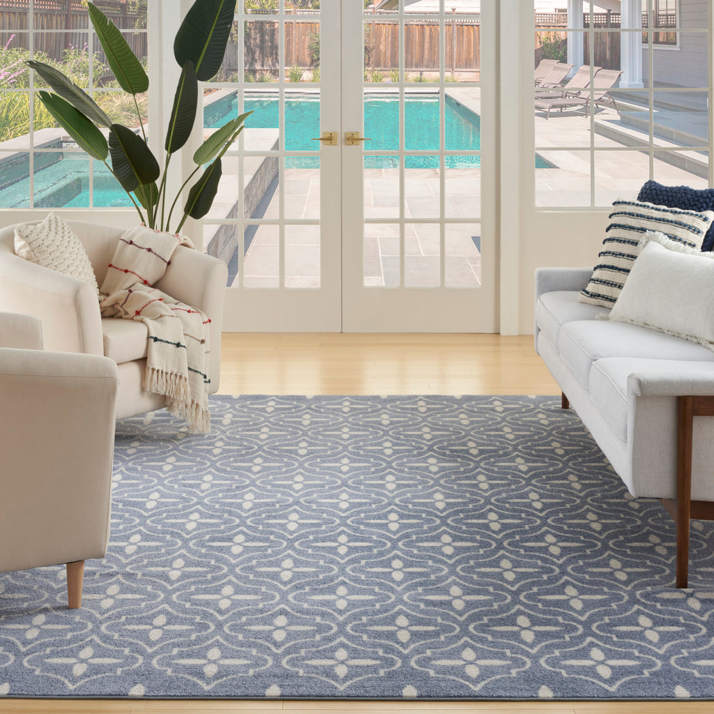 nourison nourison essentials nre04 blue ivory rug