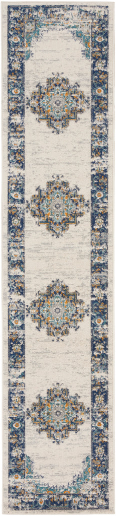 nourison passion psn03 ivory grey blue rug