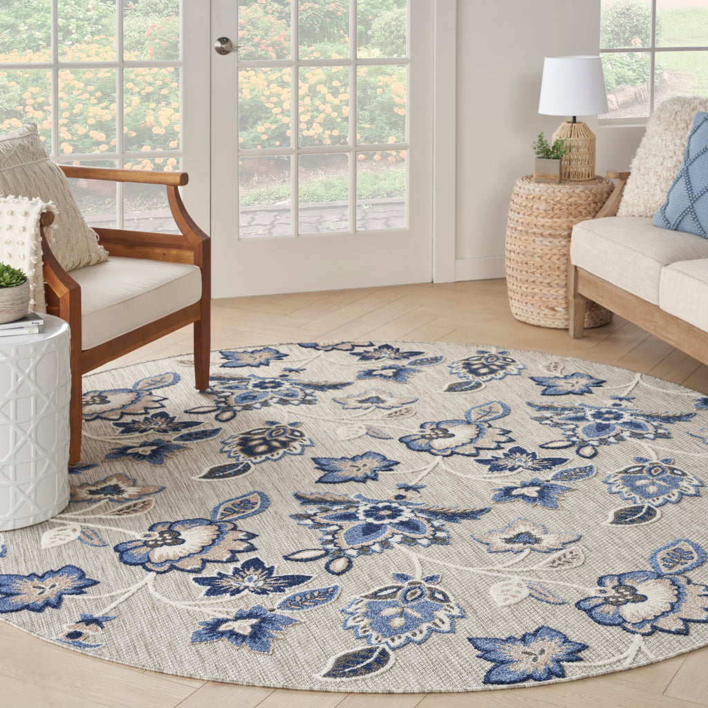 nourison aloha alh31 blue grey rug