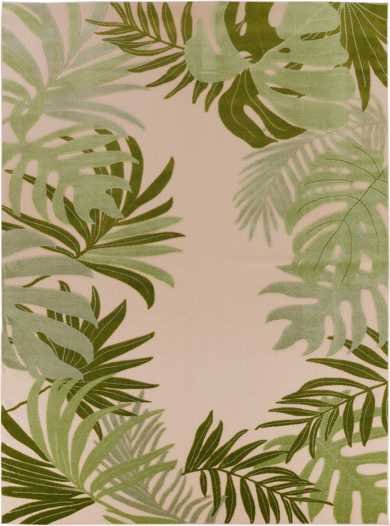 nourison aloha alh40 ivory green rug