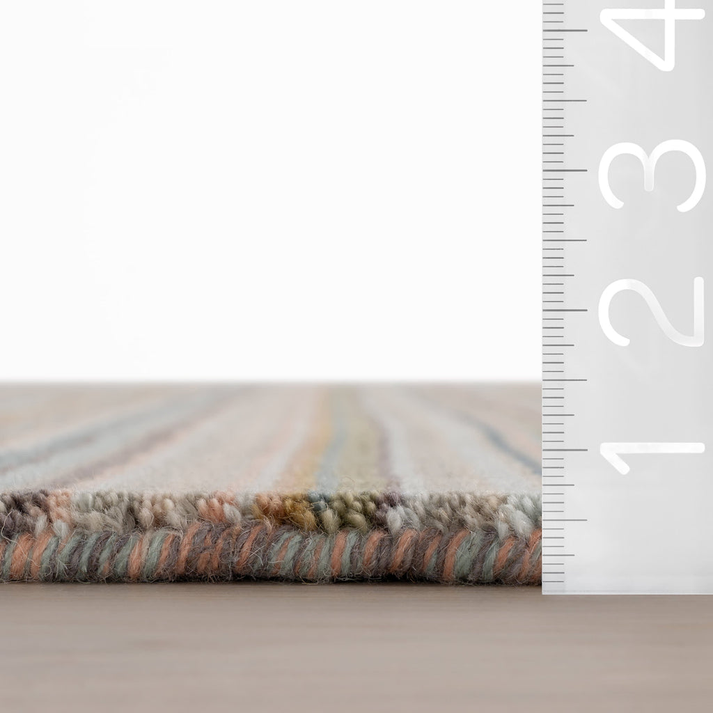 dash albert brindle stripe da2499 clay loom knotted wool rug